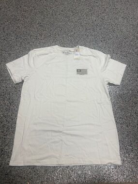 Ariat Men's White Short Sleeve Tee with Chest Flag Logo Large